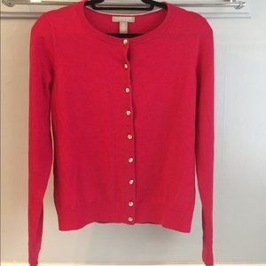 Banana Republic Red Merino Wool Cardigan